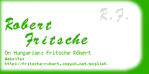robert fritsche business card